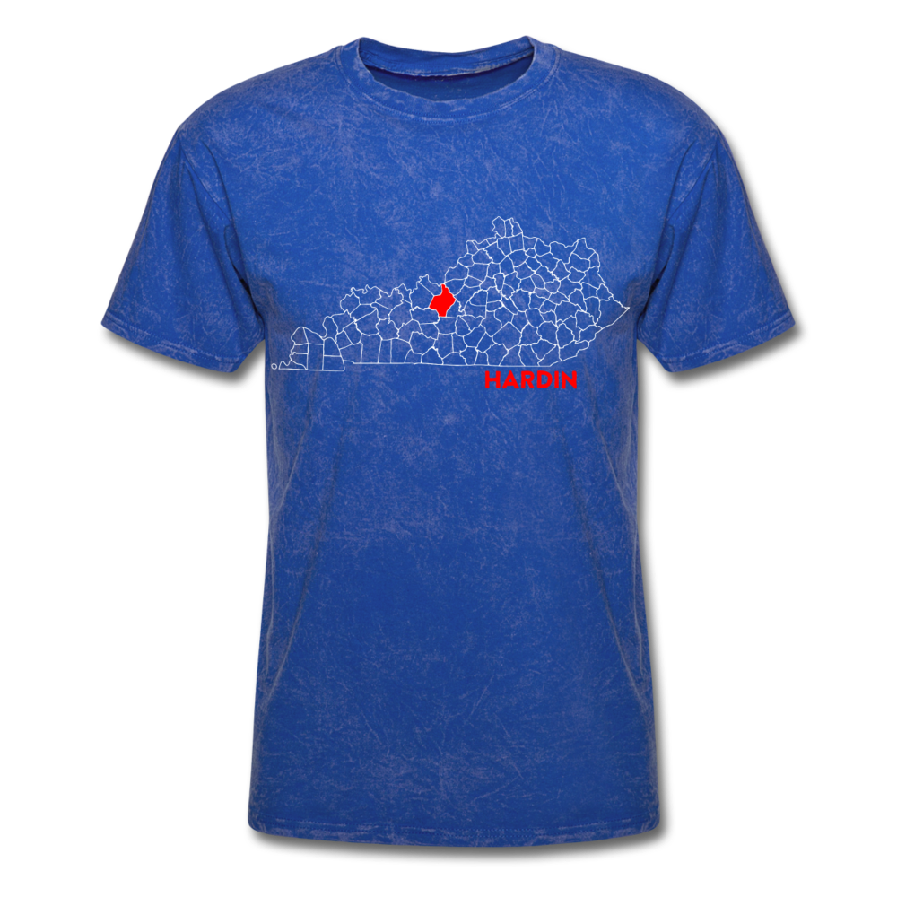 Hardin County Map T-Shirt - mineral royal