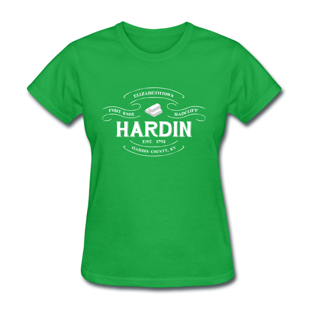 Hardin County Vintage Banner Women's T-Shirt - bright green