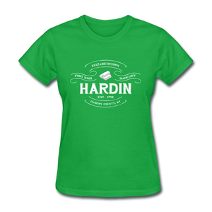 Hardin County Vintage Banner Women's T-Shirt - bright green