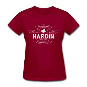 Hardin County Vintage Banner Women's T-Shirt - dark red