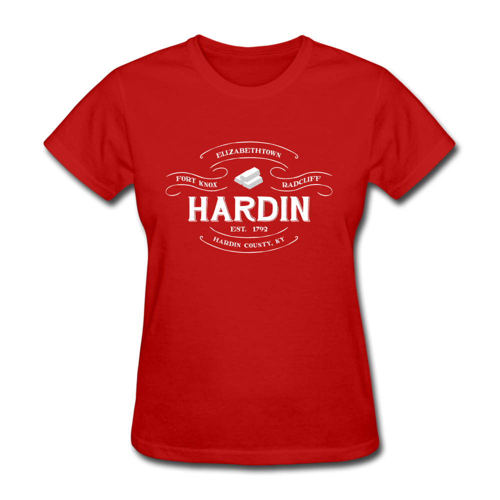 Hardin County Vintage Banner Women's T-Shirt - red