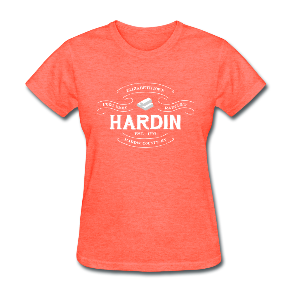 Hardin County Vintage Banner Women's T-Shirt - heather coral