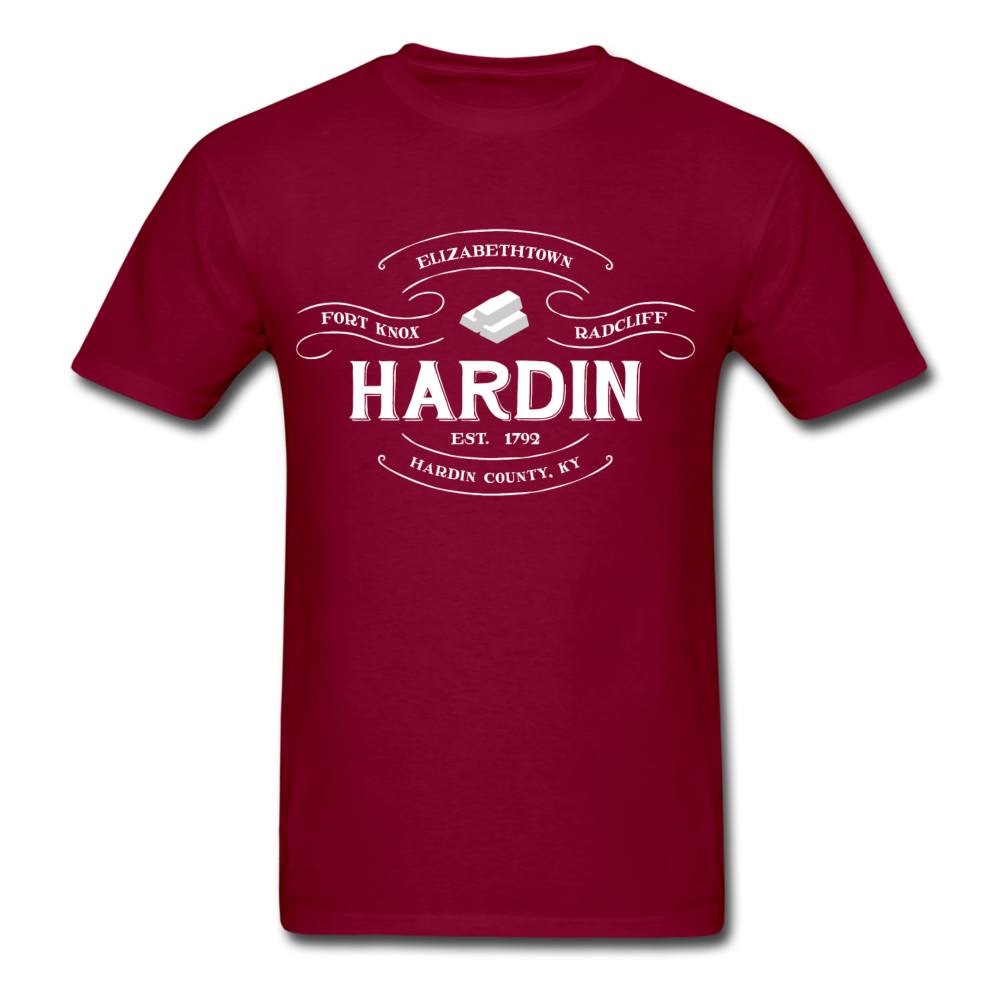 Hardin County Vintage Banner T-Shirt - burgundy