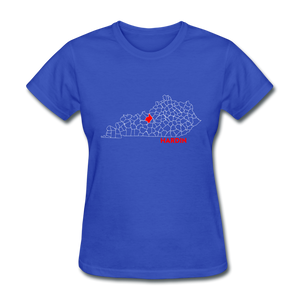 Hardin County Map Women's T-Shirt - royal blue