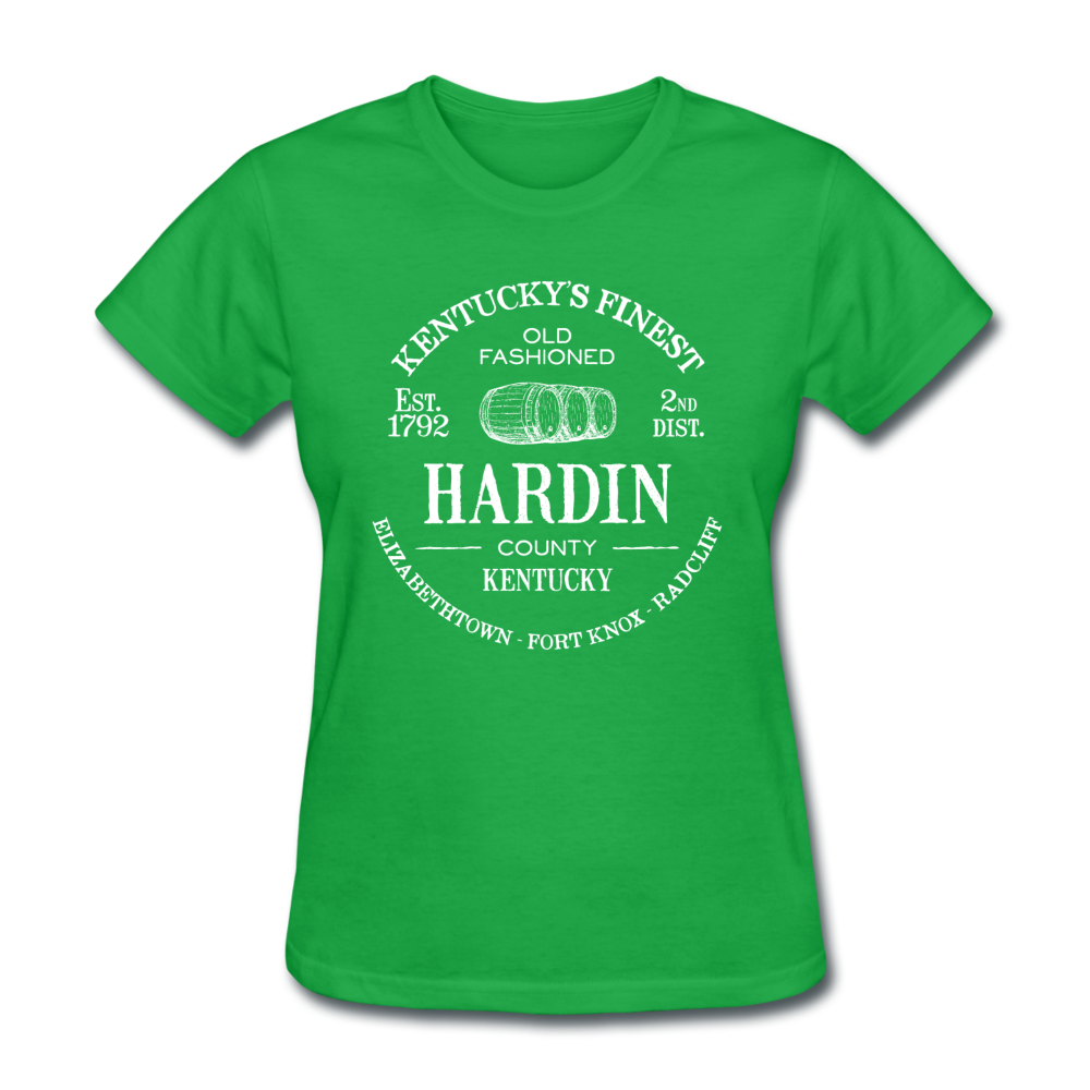 Hardin County Vintage KY's Finest Women's T-Shirt - bright green