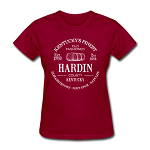 Hardin County Vintage KY's Finest Women's T-Shirt - dark red