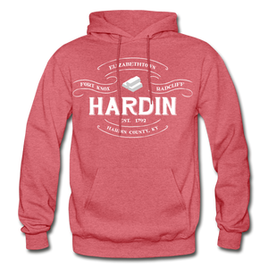 Hardin County Vintage Banner Hoodie - heather red