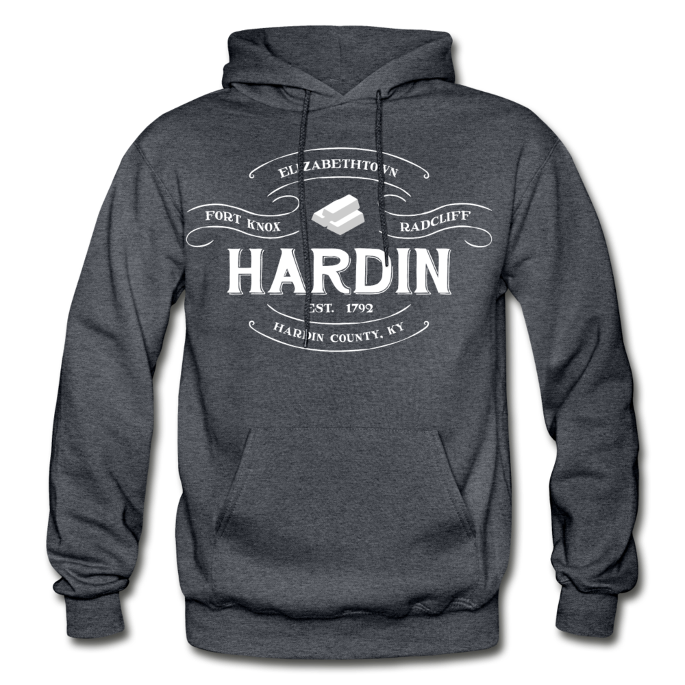 Hardin County Vintage Banner Hoodie - charcoal gray