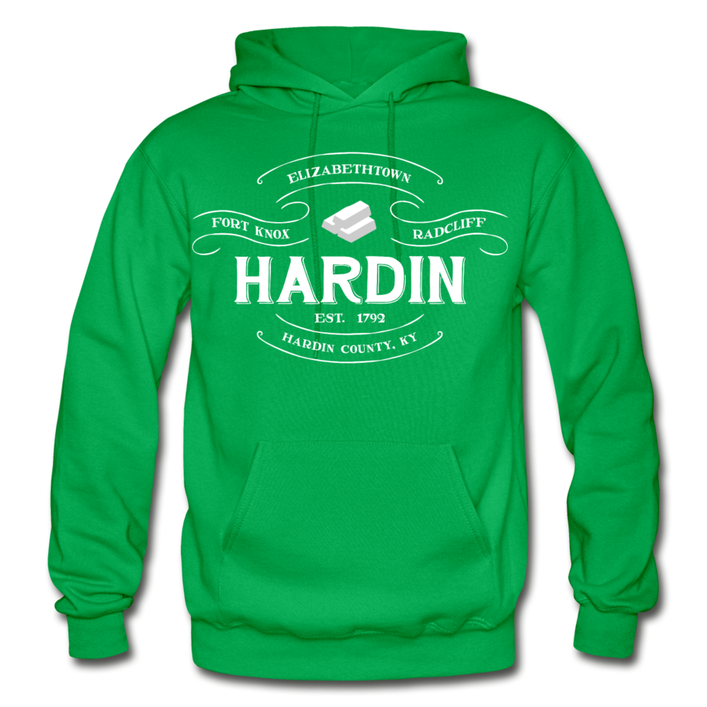 Hardin County Vintage Banner Hoodie - kelly green