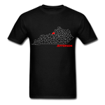 Jefferson County Map T-Shirt - black