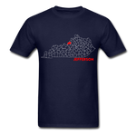 Jefferson County Map T-Shirt - navy