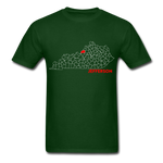 Jefferson County Map T-Shirt - forest green