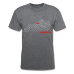 Jefferson County Map T-Shirt - mineral charcoal gray