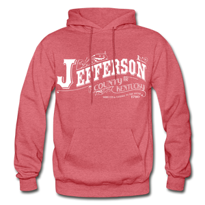 Jefferson County Ornate Hoodie - heather red