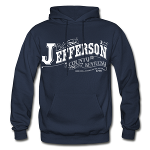 Jefferson County Ornate Hoodie - navy