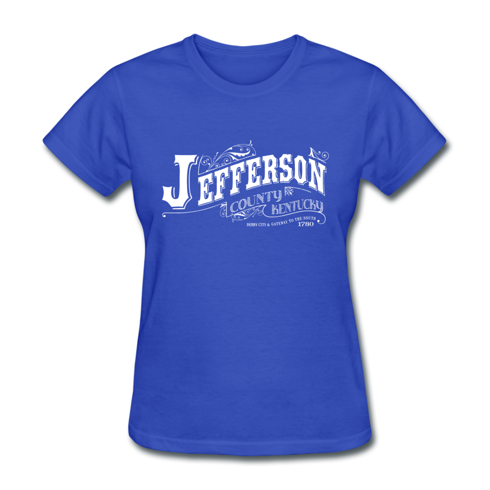Jefferson County Ornate Women's T-Shirt - royal blue