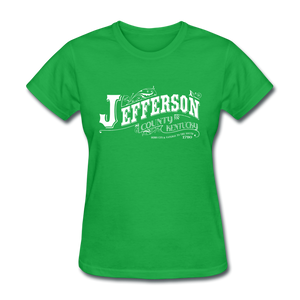 Jefferson County Ornate Women's T-Shirt - bright green