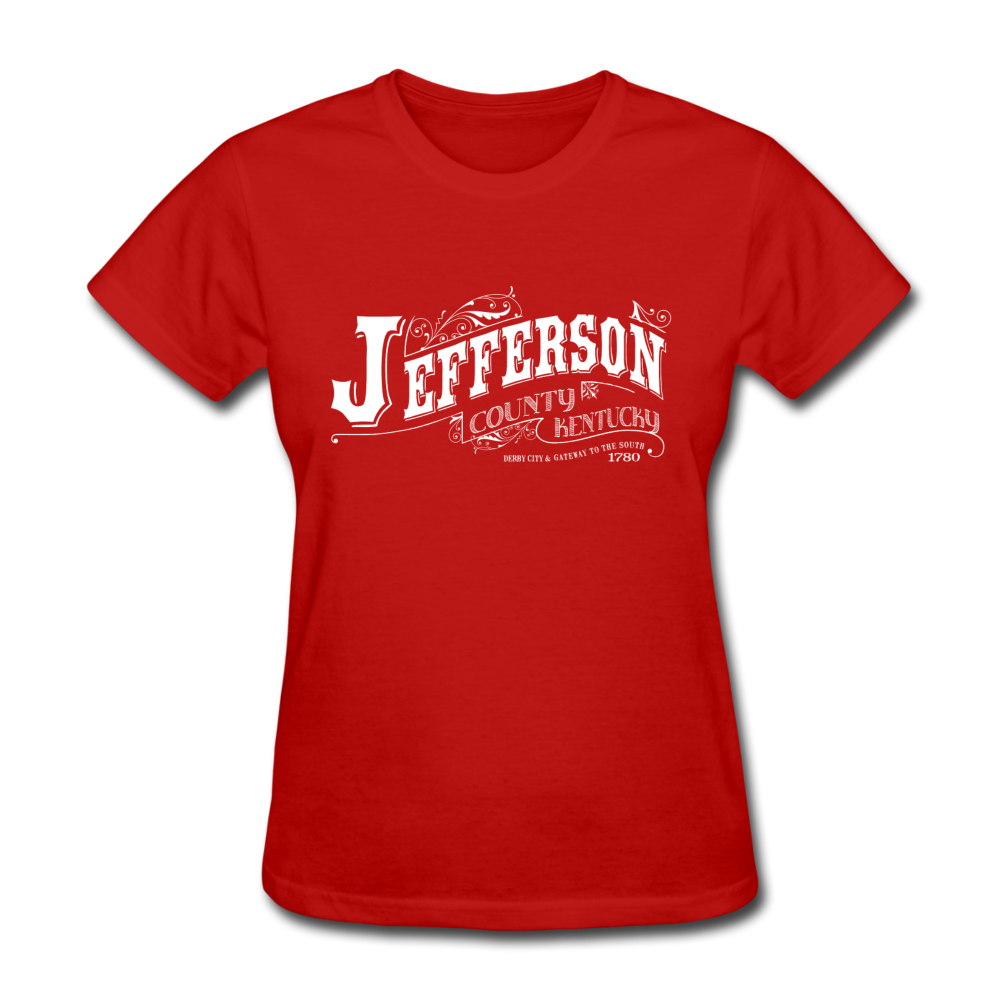 Jefferson County Ornate Women's T-Shirt - red