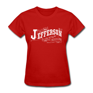 Jefferson County Ornate Women's T-Shirt - red