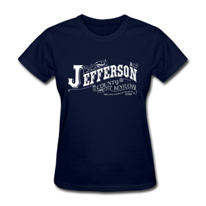 Jefferson County Ornate Women's T-Shirt - navy