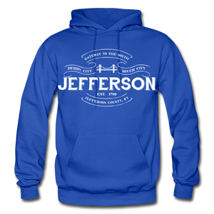 Jefferson County Vintage Banner Hoodie - royal blue