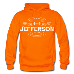 Jefferson County Vintage Banner Hoodie - orange