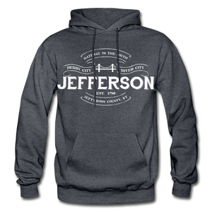 Jefferson County Vintage Banner Hoodie - charcoal gray