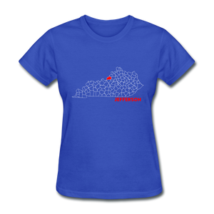 Jefferson County Map Women's T-Shirt - royal blue