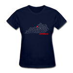 Jefferson County Map Women's T-Shirt - navy