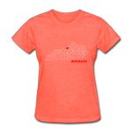 Jefferson County Map Women's T-Shirt - heather coral