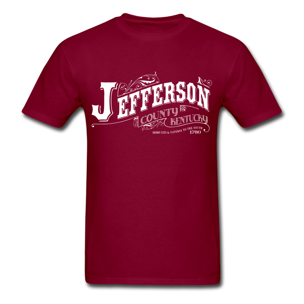 Jefferson County Ornate T-Shirt - burgundy