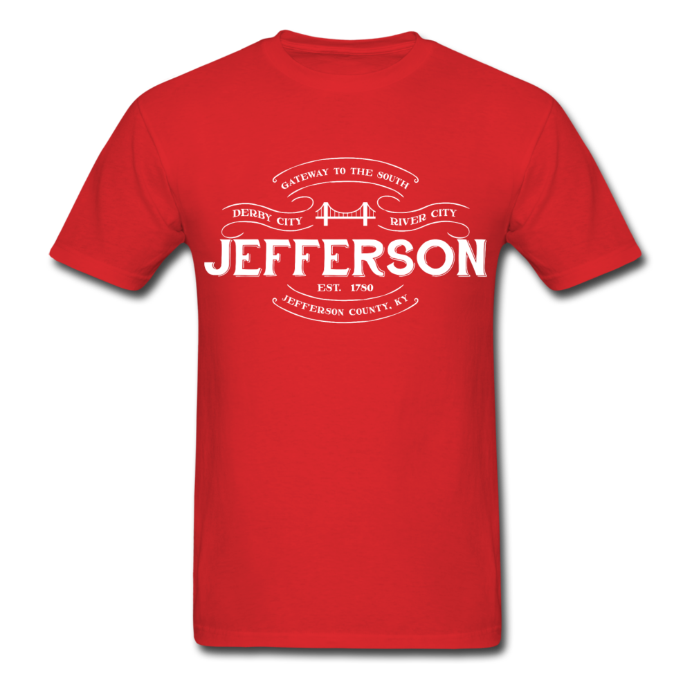 Jefferson County Vintage Banner T-Shirt - red