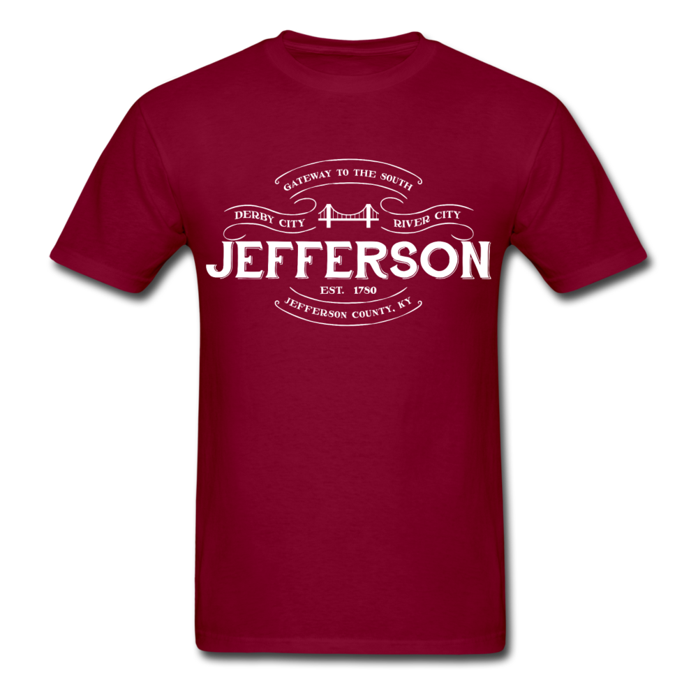 Jefferson County Vintage Banner T-Shirt - burgundy