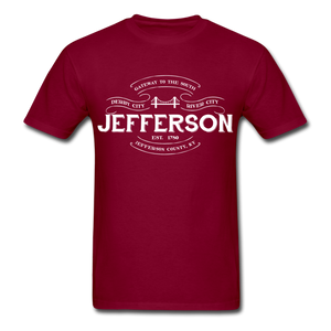 Jefferson County Vintage Banner T-Shirt - burgundy