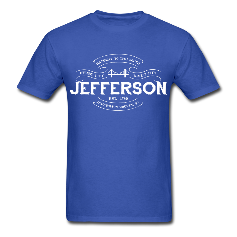 Jefferson County Vintage Banner T-Shirt - royal blue