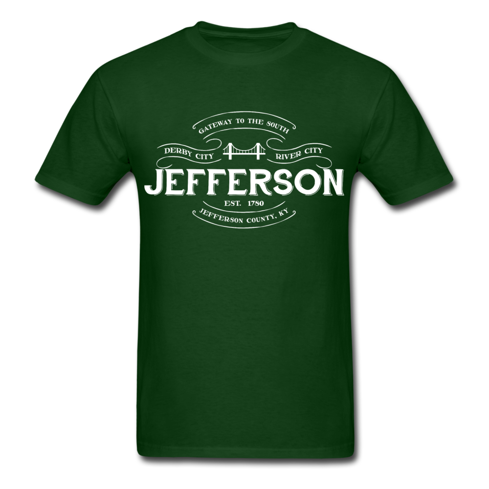 Jefferson County Vintage Banner T-Shirt - forest green