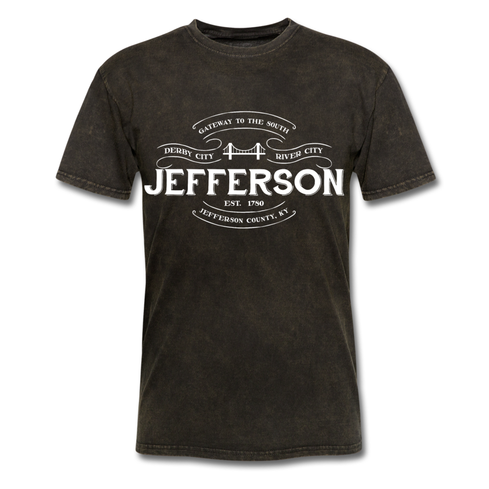 Jefferson County Vintage Banner T-Shirt - mineral black