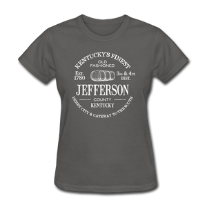 Jefferson County Vintage KY's Finest Women's T-Shirt - charcoal