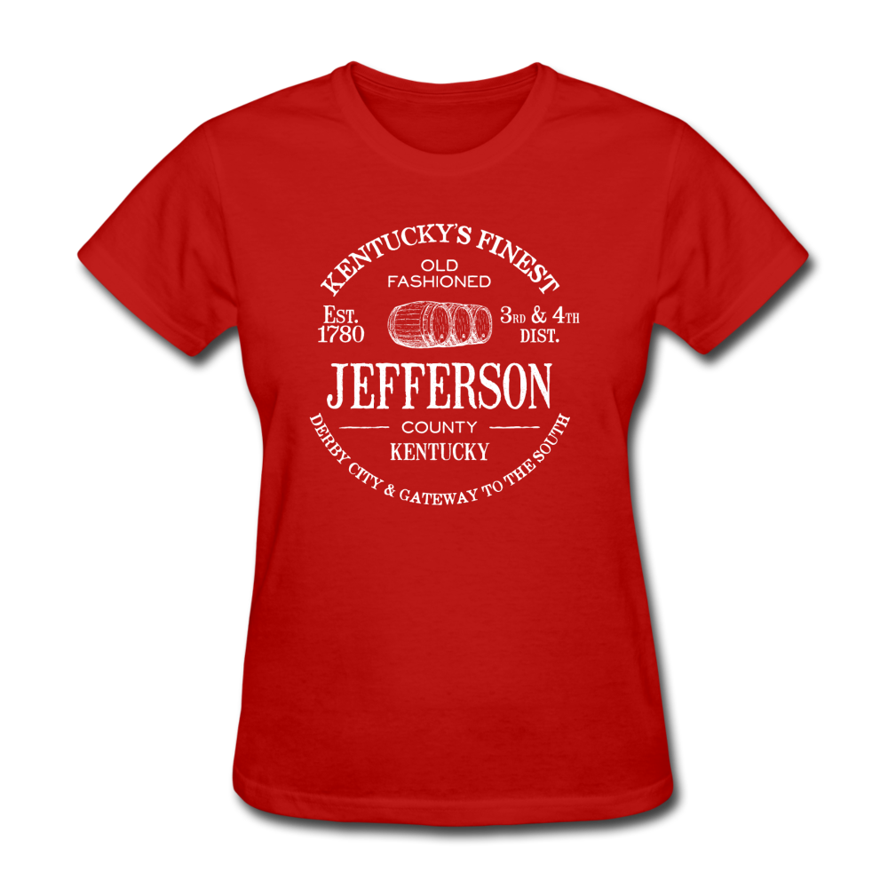 Jefferson County Vintage KY's Finest Women's T-Shirt - red