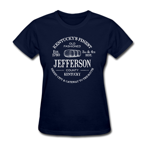 Jefferson County Vintage KY's Finest Women's T-Shirt - navy