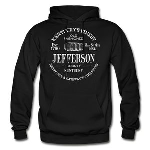 Jefferson County Vintage KY's Finest Hoodie - black