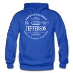 Jefferson County Vintage KY's Finest Hoodie - royal blue