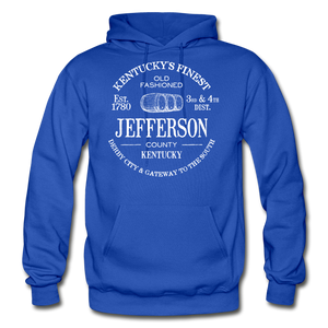 Jefferson County Vintage KY's Finest Hoodie - royal blue