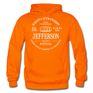 Jefferson County Vintage KY's Finest Hoodie - orange