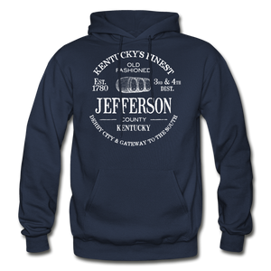 Jefferson County Vintage KY's Finest Hoodie - navy