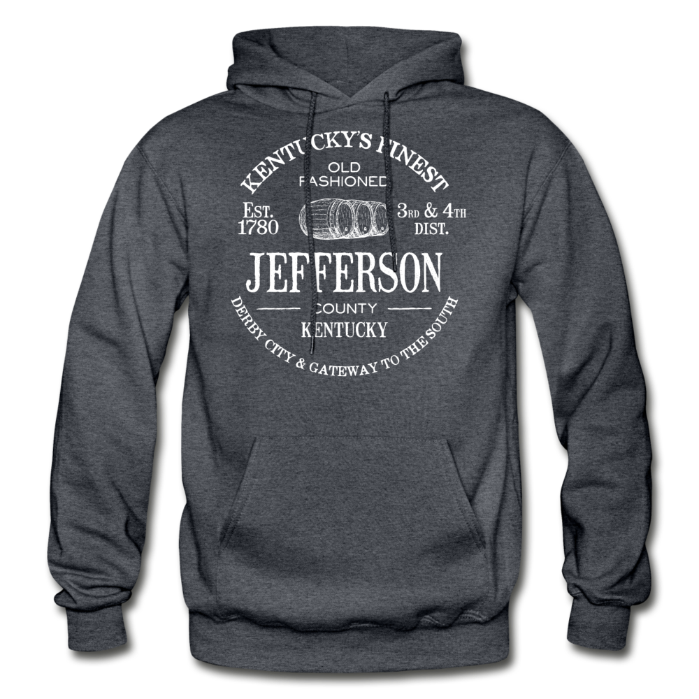 Jefferson County Vintage KY's Finest Hoodie - charcoal gray