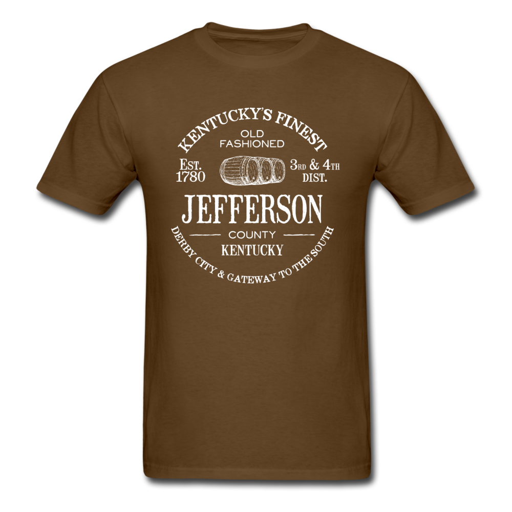 Jefferson County Vintage KY's Finest T-Shirt - brown