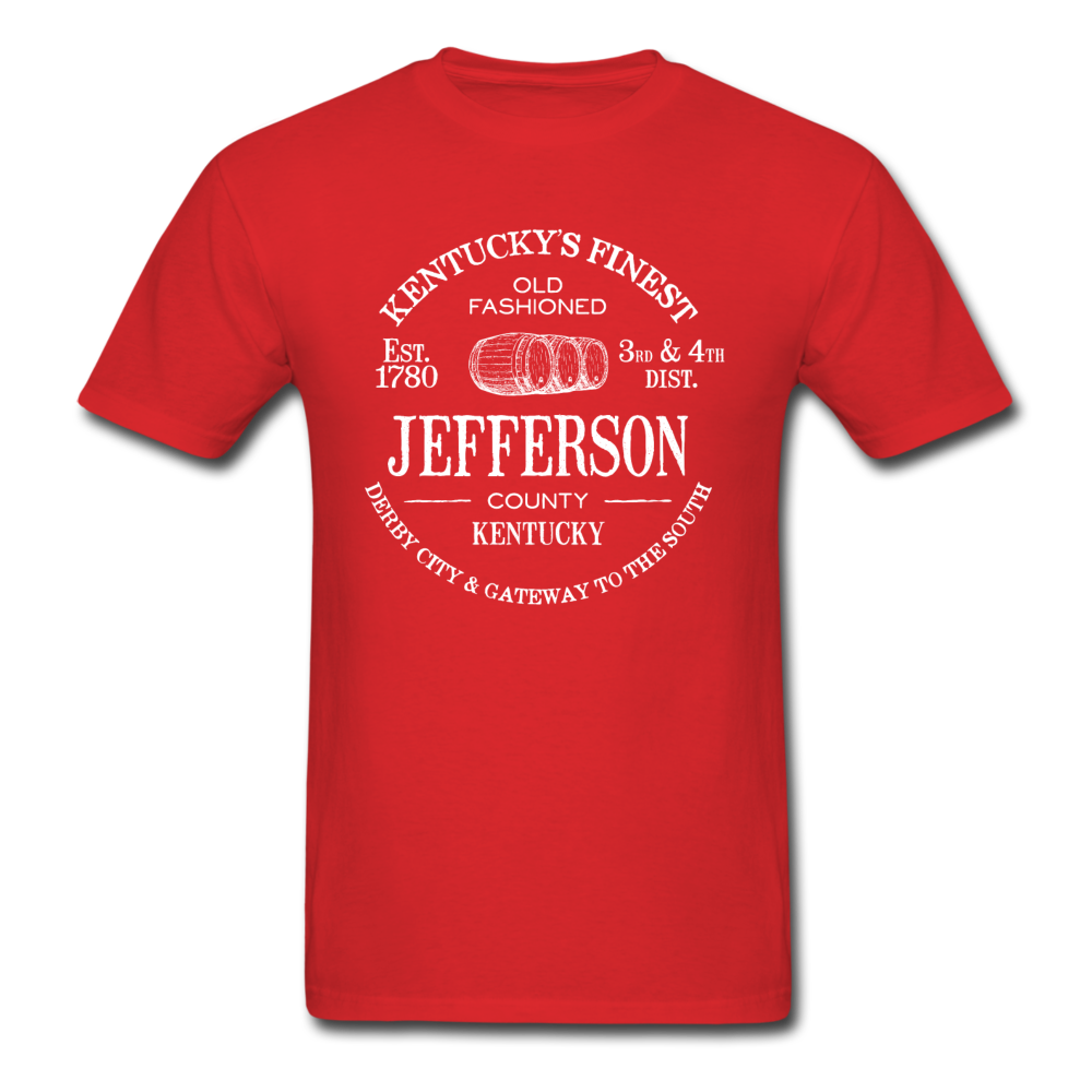 Jefferson County Vintage KY's Finest T-Shirt - red