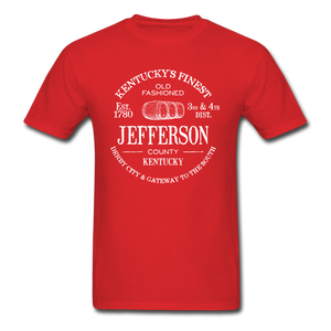 Jefferson County Vintage KY's Finest T-Shirt - red