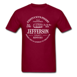 Jefferson County Vintage KY's Finest T-Shirt - burgundy